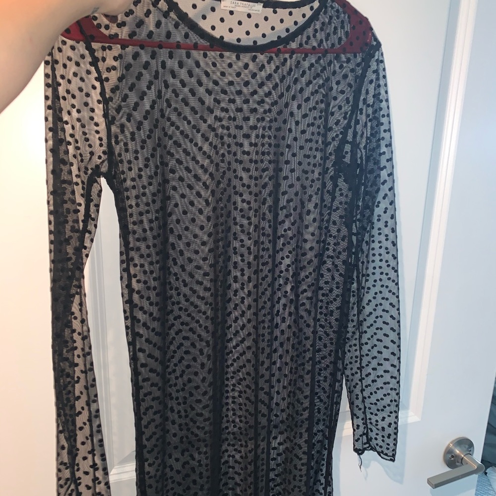 Zara black clear dress